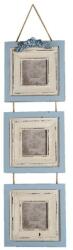 Clayre and Eef Rama foto de perete lemn albastru crem antichizat 16x3x61 cm (2F0878)
