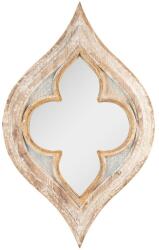 Clayre & Eef Oglinda perete lemn bej maro antichizat 51x3x83 cm (52S267) - storel
