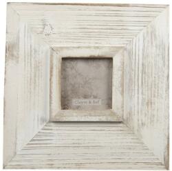 Clayre and Eef Rama foto de masa lemn alb antichizat 25x2x25 cm (2F0846)