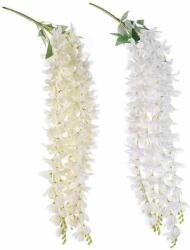 Decorer Set 2 ramuri cu flori artificiale albe crem 80 cm (A56.37.29) - storel