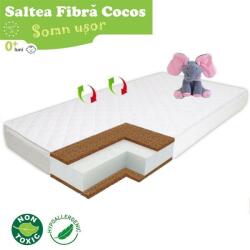 TiBebe Saltea pentru bebelusi tibebe somn usor, 120x60x12, fibra de cocos, husa antialergica lavabila, alb (temporar-8461)