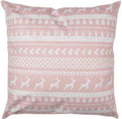 Clayre & Eef Set 2 fete perna reni textil alb roz 45x45 cm (SWC22) - storel