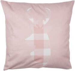 Clayre & Eef Set 2 fete perna ren textil alb roz 45x45 cm (SWC20) Lenjerie de pat