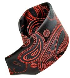 Cravata paisley black&red (CrvP39)