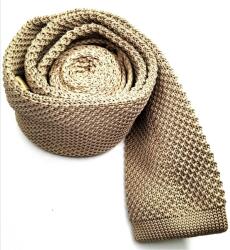 Cravata crosetata beige (KNT33)