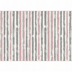 Mobikon Covor textil roz gri alb karan 67x120 cm (0000267959) - storel