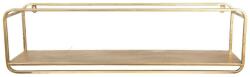 Clayre and Eef Etajera suspendabila cu polita lemn si cadru fier auriu 70 cm x 13 cm x 20 h (5Y0624)