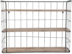 Clayre and Eef Raft de perete cu 3 polite din fier si lemn maro 85x20x64 cm (5Y0286)