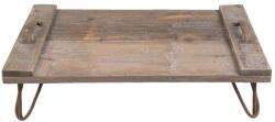 Clayre & Eef Tava lemn fier maro 56x38x16 cm (6H1440)