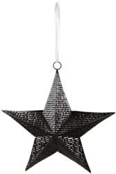 Clayre & Eef Set 5 decoratiuni stelute metal negru 25x6x27 cm (6Y5393) - storel