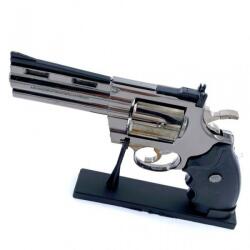 Bricheta pistol anti-vant tip revolver, negru, marime naturala scara 1 la 1, 26 cm, 350 grame, gloante, suport (722)
