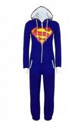  Pijama intreaga model superman unisex, marimea s (BU753-albastru)