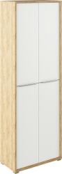 Mobikon Dulap cu rafturi mdf stejar artizan alb rioma 75x38x217.8 cm (0000354576) - storel Garderoba