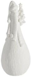 Bizzotto Figurina mos craciun din ceramica alba 11x10x34 cm (0904907)