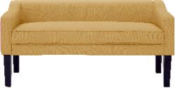 Mobikon Banca cu tapiterie textil galben si picioare lemn negru firona 127x56x60 cm (0000280884)