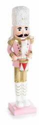 Decorer Figurina spargatorul de nuci cu toba din polirasina roz 9x9x38 cm (A55.33.83A) - storel