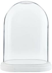Clayre & Eef Platou decorativ lemn alb cupola sticla 26x15x33 cm (6GL1764) - storel