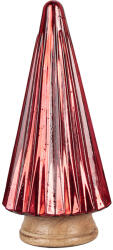Clayre & Eef Brad craciun sticla rosie lemn maro 17x34 cm (65236L) - storel