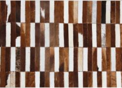 Mobikon Covor de lux din piele maro alb patchwork 201x300 cm (0000188857) - storel