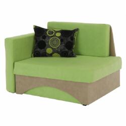 Mobikon Fotoliu extensibil tapiterie textil verde bej stanga kubo 104x78x70 cm (07024952) - storel