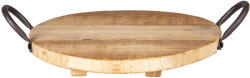 Clayre & Eef Set 2 tavi lemn metal maro 26x2 cm (6H2046) Tava