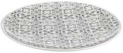 Bizzotto Platou decorativ din ceramica alb gri ares ø 40 cm x 4.5 h (0503026) - storel Tava