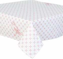 Clayre & Eef Fata de masa bumbac alb roz bird 90*90 cm (CCFY01) - storel Fata de masa
