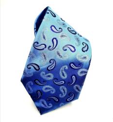  Cravata paisley blue ciel (CrvP06)