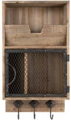 Clayre & Eef Raft perete lemn maro fier negru 28x10x50 cm (6H2264) - storel Raft