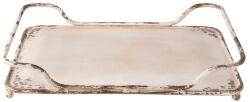 Clayre & Eef Tava decorativa fier alb antichizat 44x32x8 cm (6Y2642M) Tava