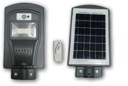 Lampa solara stradala 30w, 40 led, telecomanda, senzor miscare si lumina (30W40L)