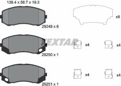 TEXTAR set placute frana, frana disc TEXTAR 2924901 - automobilus