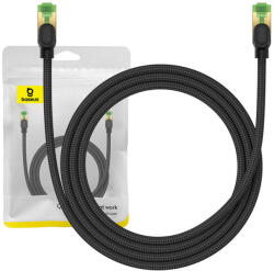 Braided network cable cat. 8 Baseus Ethernet RJ45, 40Gbps, 1, 5m (black)