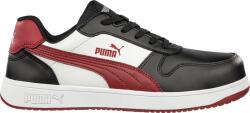 PUMA Frontcourt BLK/WHT/RED Low S3L ESD FO HRO SR munkavédelmi cipő - Fekete/Fehér - 39 (PUM-640200-39)
