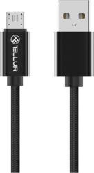 Tellur Cablu de date Tellur TLL155322 MicroUSB - USB Nailon 2m Black (TLL155322)