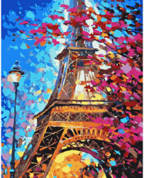 Criando Picturi pe numere Peisaje, 40x50 cm, Plimbare la Paris, PDP908 (PDP908_5040) Carte de colorat