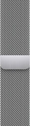 Apple Curea milaneză Apple, din oțel, argintie, pentru carcase de 38/40/41 mm
