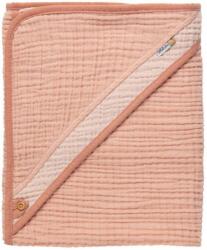 Bébé-jou kapucnis muszlin törülköző, Pure Cotton Pink