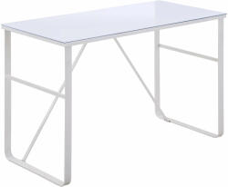 HomCom Asztal, Homcom, fém/üveg, fehér (836-442WT)