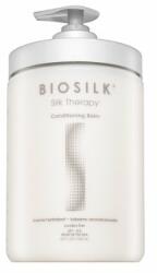Biosilk Silk Therapy Conditioning Balm mască de netezire pentru finețe și strălucire a părului 739 ml
