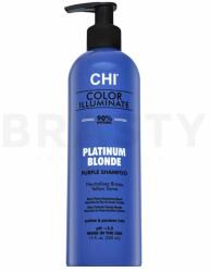 CHI Color Illuminate Platinum Blonde Purple Shampoo ragyogó sampon platinaszőke és ősz hajra 355 ml