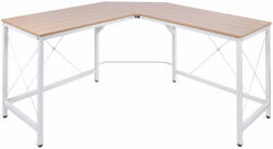 HomCom sarokasztal, íróasztal, MDF / fém, 150 x 150 x 76 cm, fehé (836-122AK)