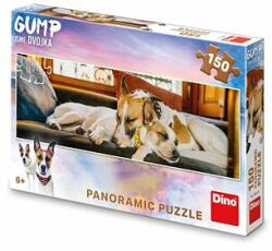 Dino GUMP SUNTEM DOI PE CANAPEA Puzzle panoramic 150 (393370) Puzzle