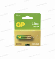 GP Batteries Ultra LR06 1.5V alkáli ceruza elem AA BL4 4db/bliszter B02214 1013224100 (B02214)