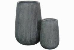 Crea Belly Vase s/2 antique grey kerámia növénytartó szett