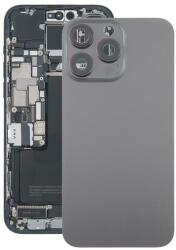tel-szalk-19296952137 Apple iPhone 15 Pro Fekete akkufedél, hátlap, hátlapi kamera lencse (tel-szalk-19296952137)