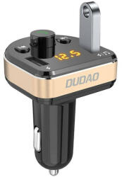 Dudao R2Pro 3 az 1-ben autós töltő 2xUSB-A + FMTransmitter + Bluetooth fekete (6970379615744)