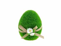  Húsvéti tojás dekoráció zöld flokkolt 11, 5cm ALX117860 - Húsvéti Dekoráció