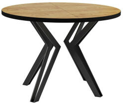  Asztal Oswego 111 (Kézműves aranytölgy + Fekete)