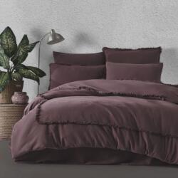MAJOLI by Bahar Tekstil® Lenjerie de pat naturala bumbac prespălat, Dark Charm (Bordo)